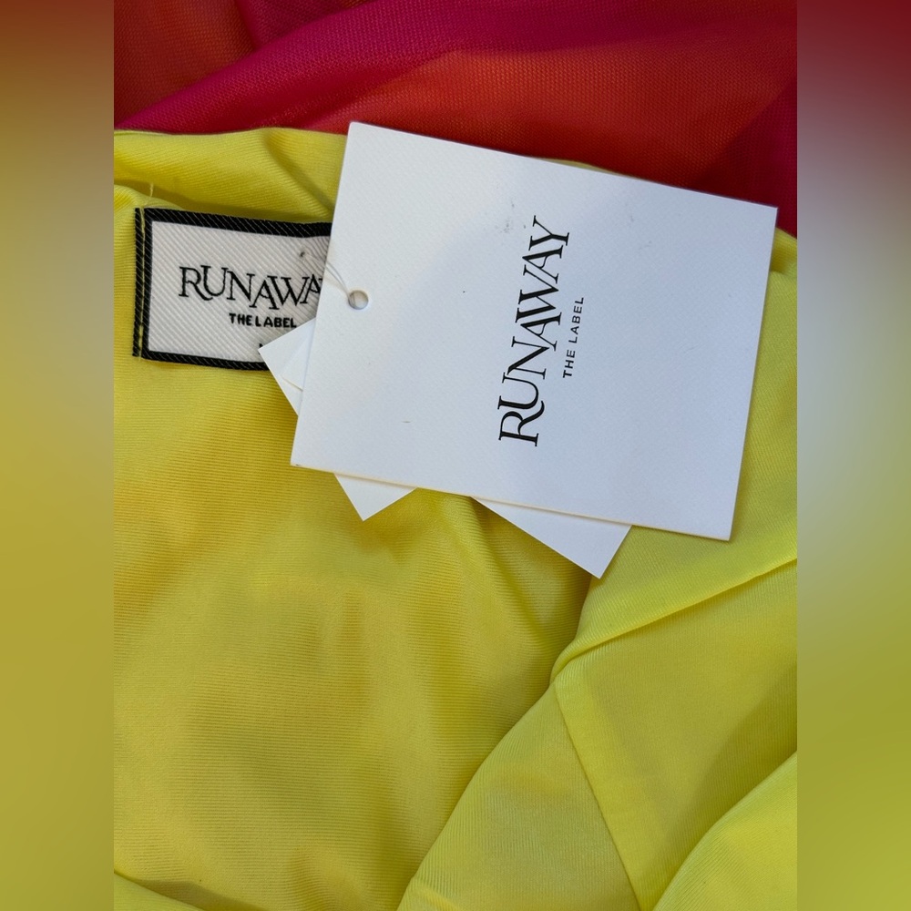 SOLD🏷️ Runaway The Label Kyree Maxi Dress in Mimosa Ombre cutout strapless - Picture 7 of 10